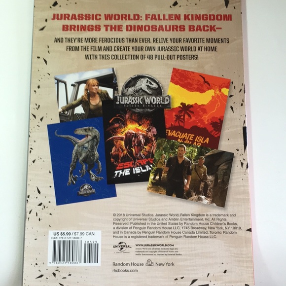 🐊 Jurassic World Poster Book, 48 pull-out posters - Picture 2 of 6